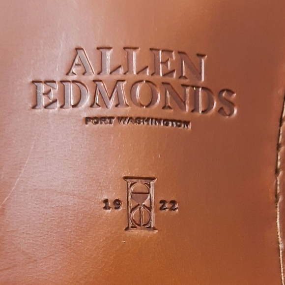 ALLEN EDMONDS Modigliani Wingtip Oxford Brogue Italy Leather Flex Brown 11.5 D - Picture 12 of 13